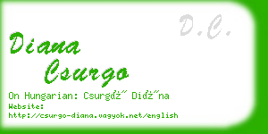 diana csurgo business card